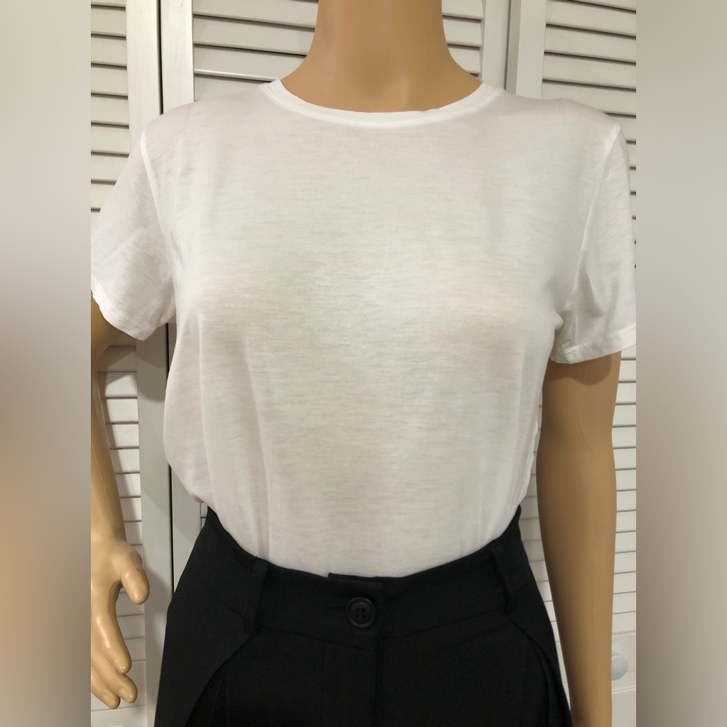 Vince White Short Sleeve Crewneck Tee